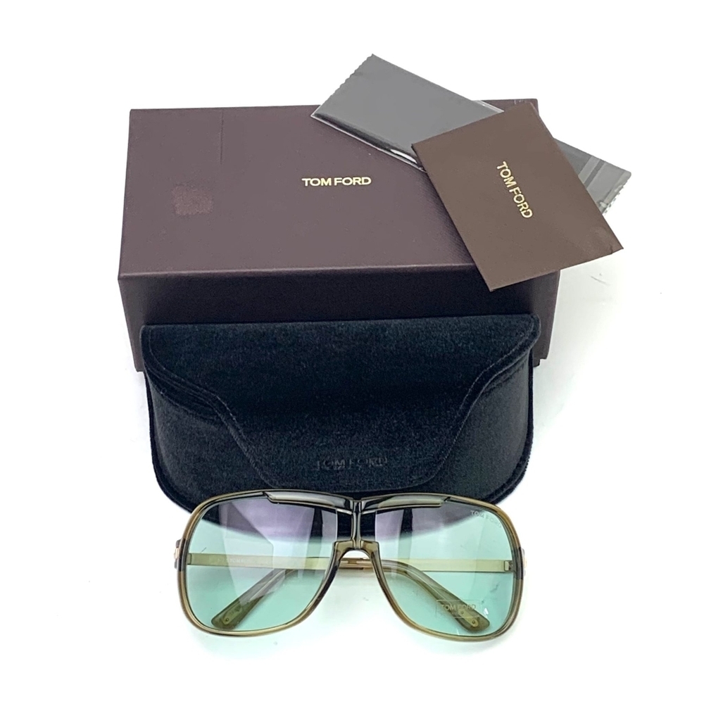 Tom Ford Shiny Light Green / Brown Ft800  sunglass